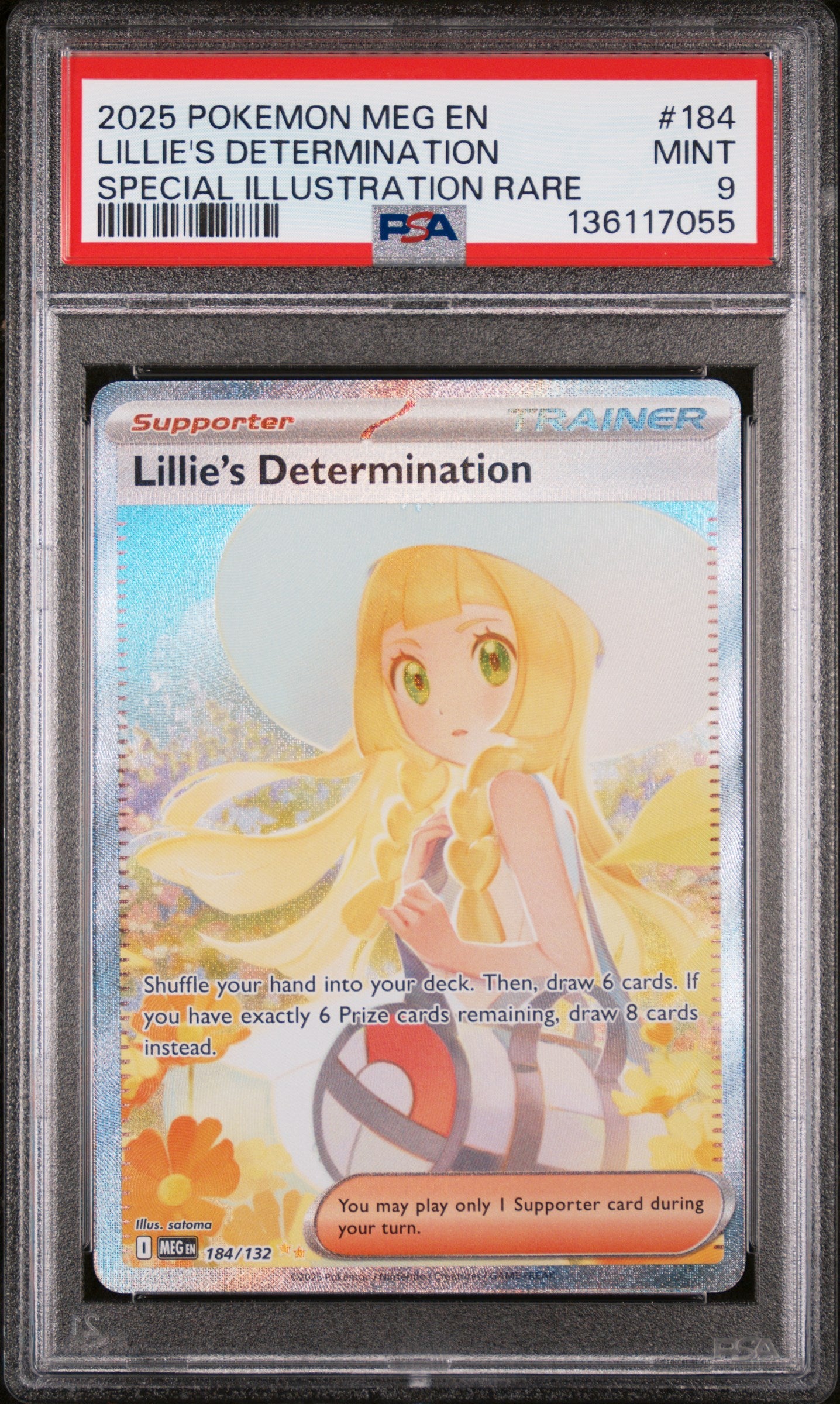 Pokemon Mega Evolution #184 Lillie's Determination SIR PSA 9