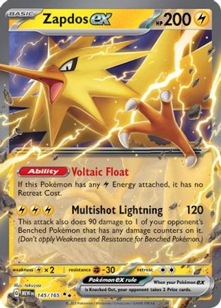 Zapdos ex - 145/165 - Scarlet and Violet 151