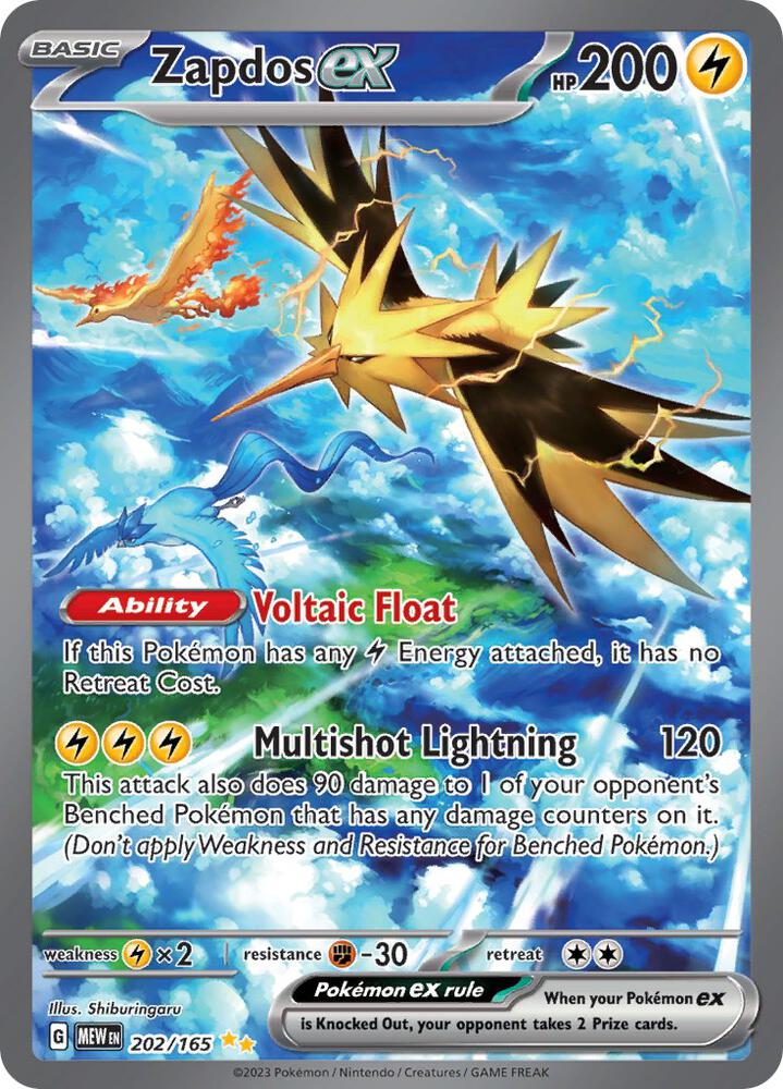 Zapdos ex - 202/165 - Scarlet & Violet 151