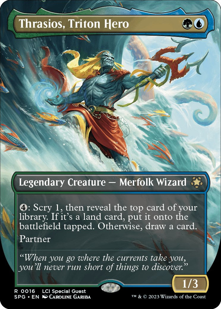 Thrasios, Triton Hero (Borderless) [SPG - 16] – Card Father Games