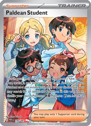 Paldean Student - 230/091 230 - SV Paldean Fates Holofoil