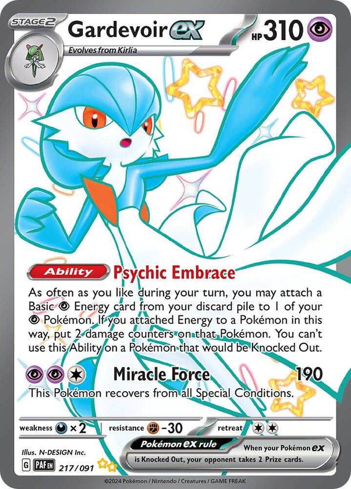 Gardevoir ex - 217/091 - Paldean Fates