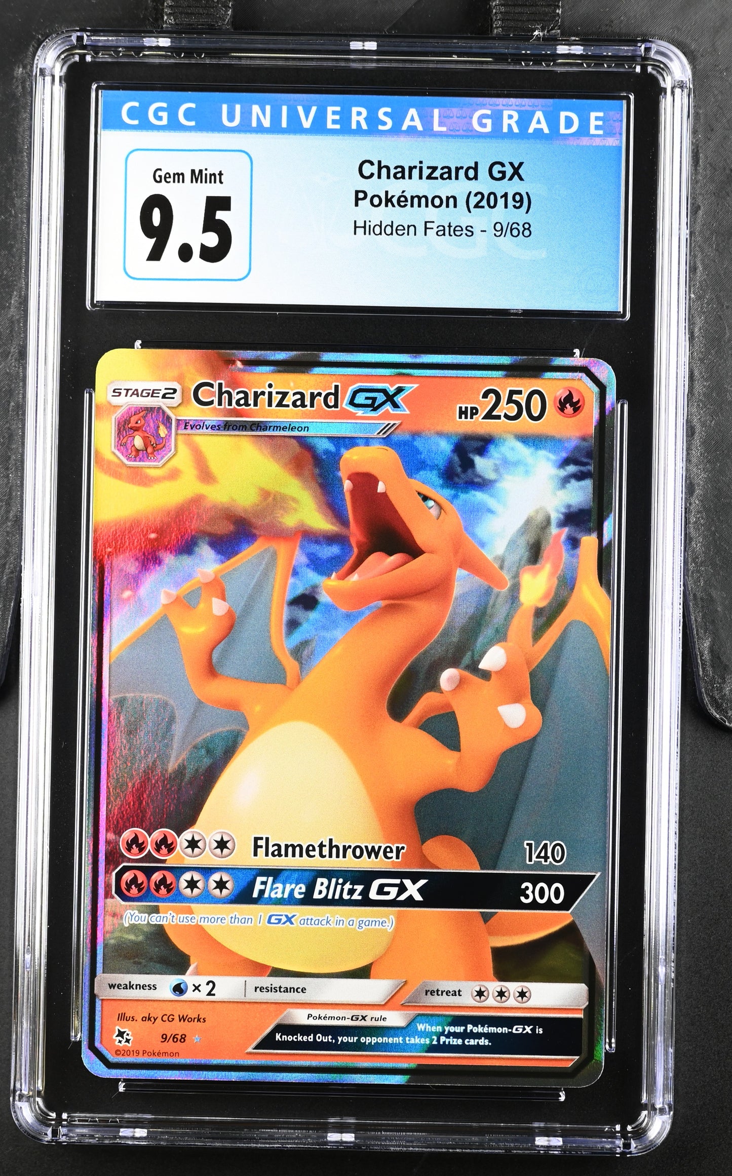 2019 Hidden Fates #9/68 Charizard GX CGC 10