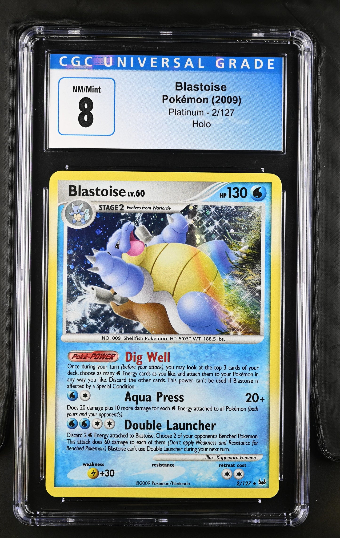 2009 Platinum #2/127 Blastoise CGC 8
