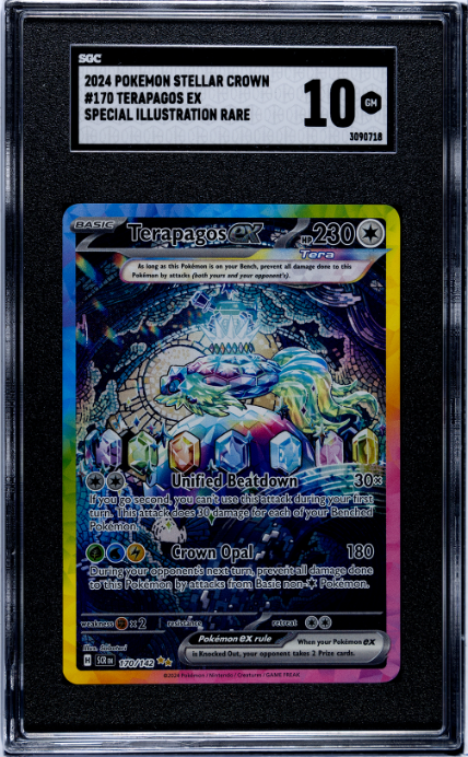 2024 Pokemon Stellar Crown #170 Terapagos Ex SGC 10
