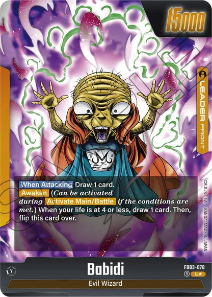 Babidi // Majin Buu - FB03-078 (Alternate Art) (Back)