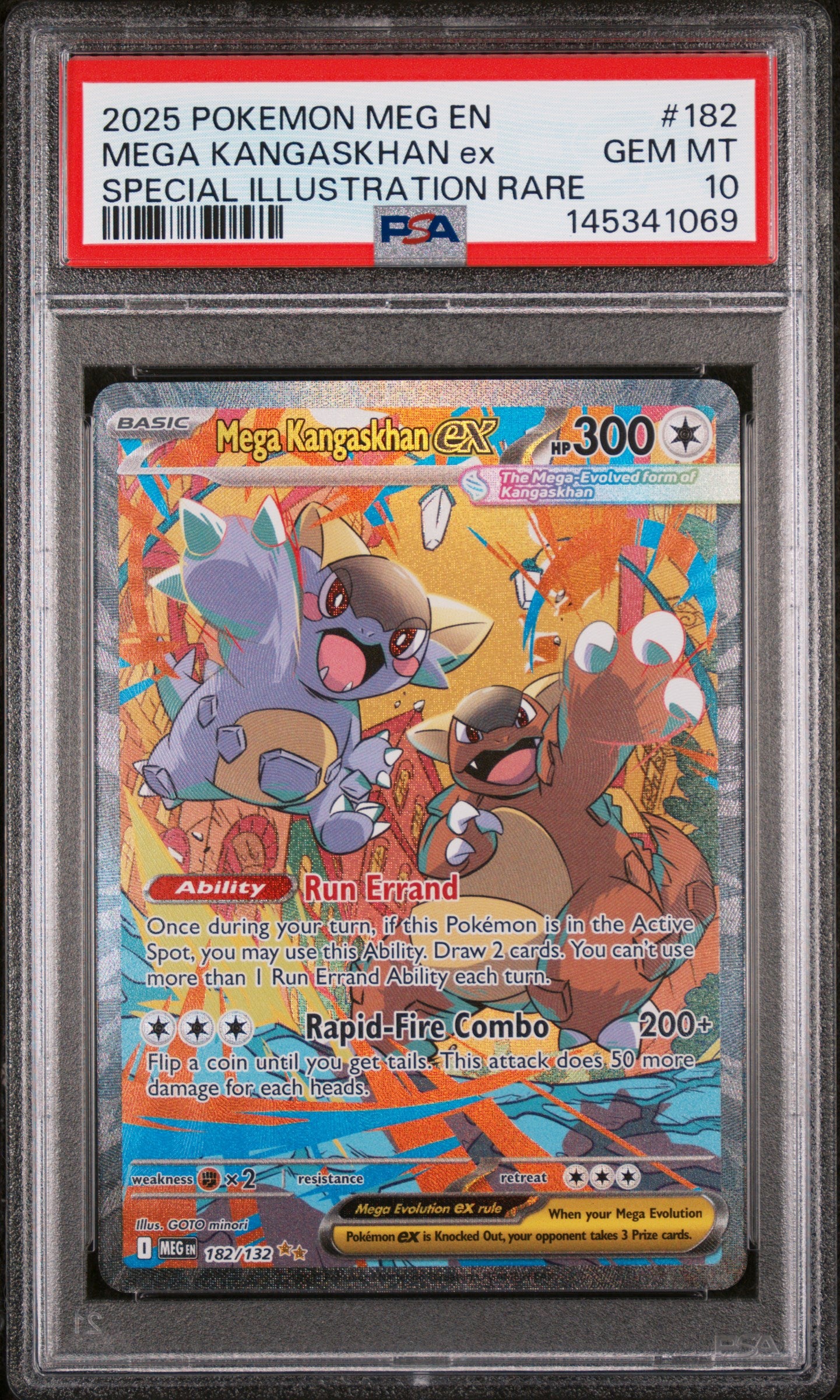 2025 Pokemon Meg En-Mega Evolution #182 Mega Kangaskhan Ex SIR PSA 10