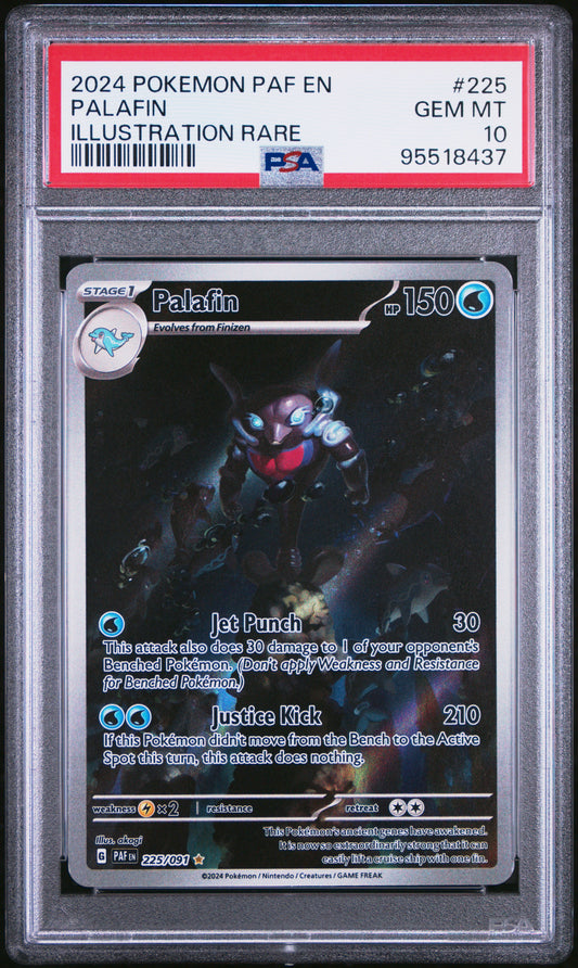 2024 Pokemon Paf En-Paldean Fates #225 Palafin Illustration Rare PSA 10