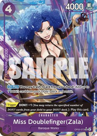 Miss Doublefinger(Zala) (Full Art) (OP05-073) - Premium Booster -The Best- Foil