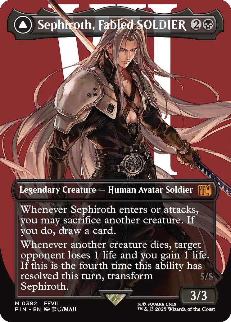 Sephiroth, Fabled SOLDIER (0382) (Borderless) [FIN - 382]
