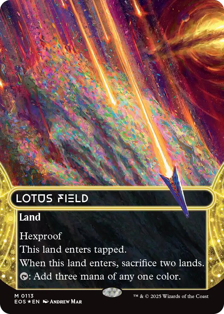 Lotus Field (0113) (Borderless) (Galaxy Foil) [EOS - 113]