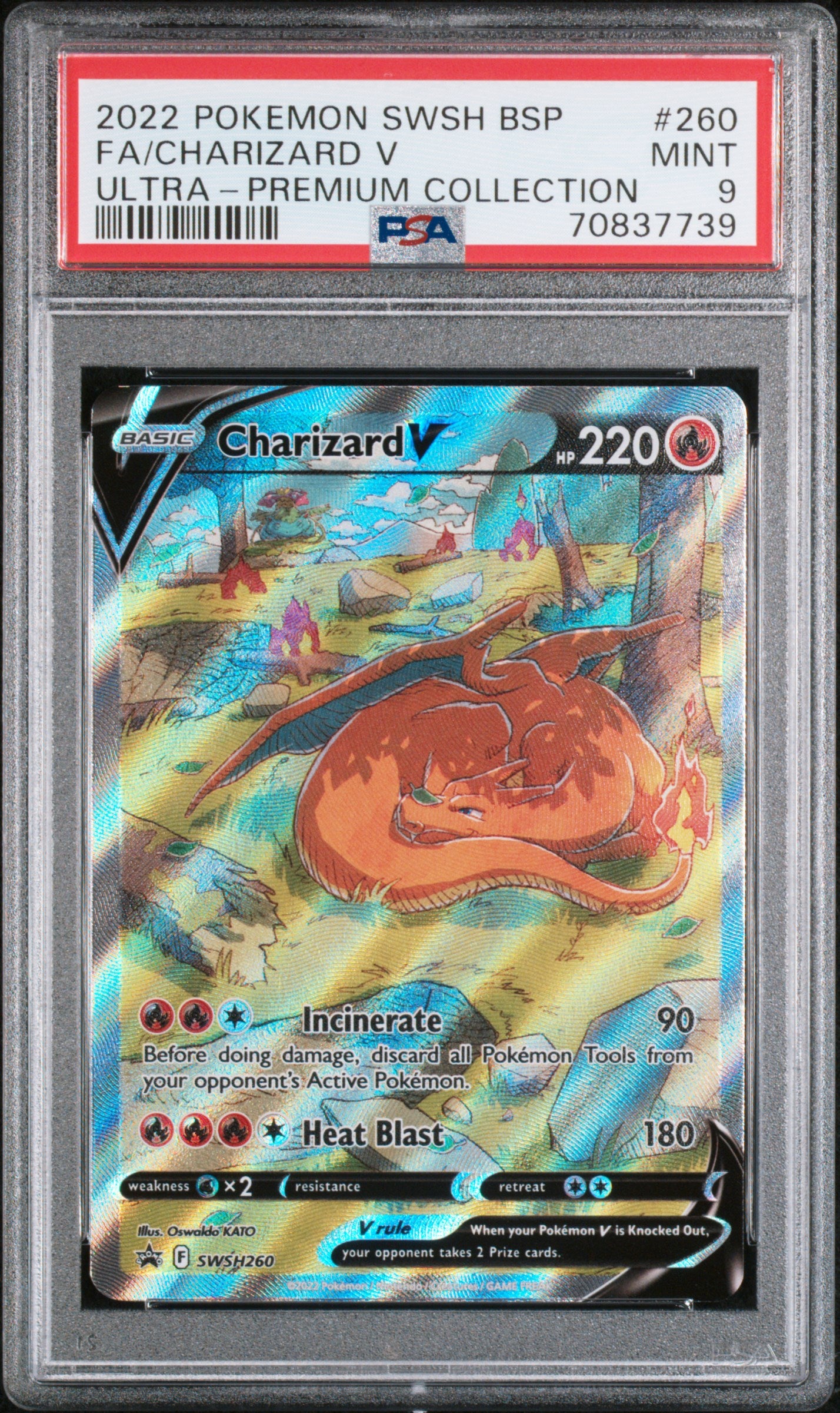 2022 Pokemon Swsh Black Star Promo #260 Fa/Charizard V UPC PSA 9