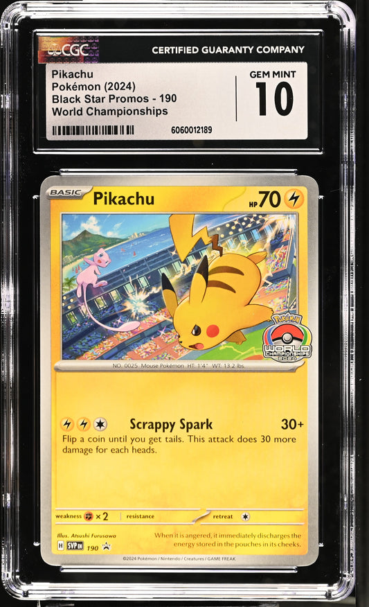 2024 Black Star Promos #190 Pikachu CGC 10