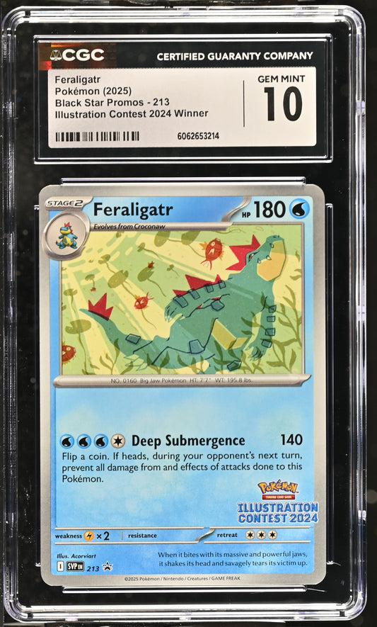 2025 Black Star Promos #213 Feraligatr CGC 10