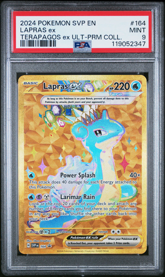 2024 Pokemon Svp En-Sv Promo #164 Lapras Ex Ultra-Premium Collection PSA 9
