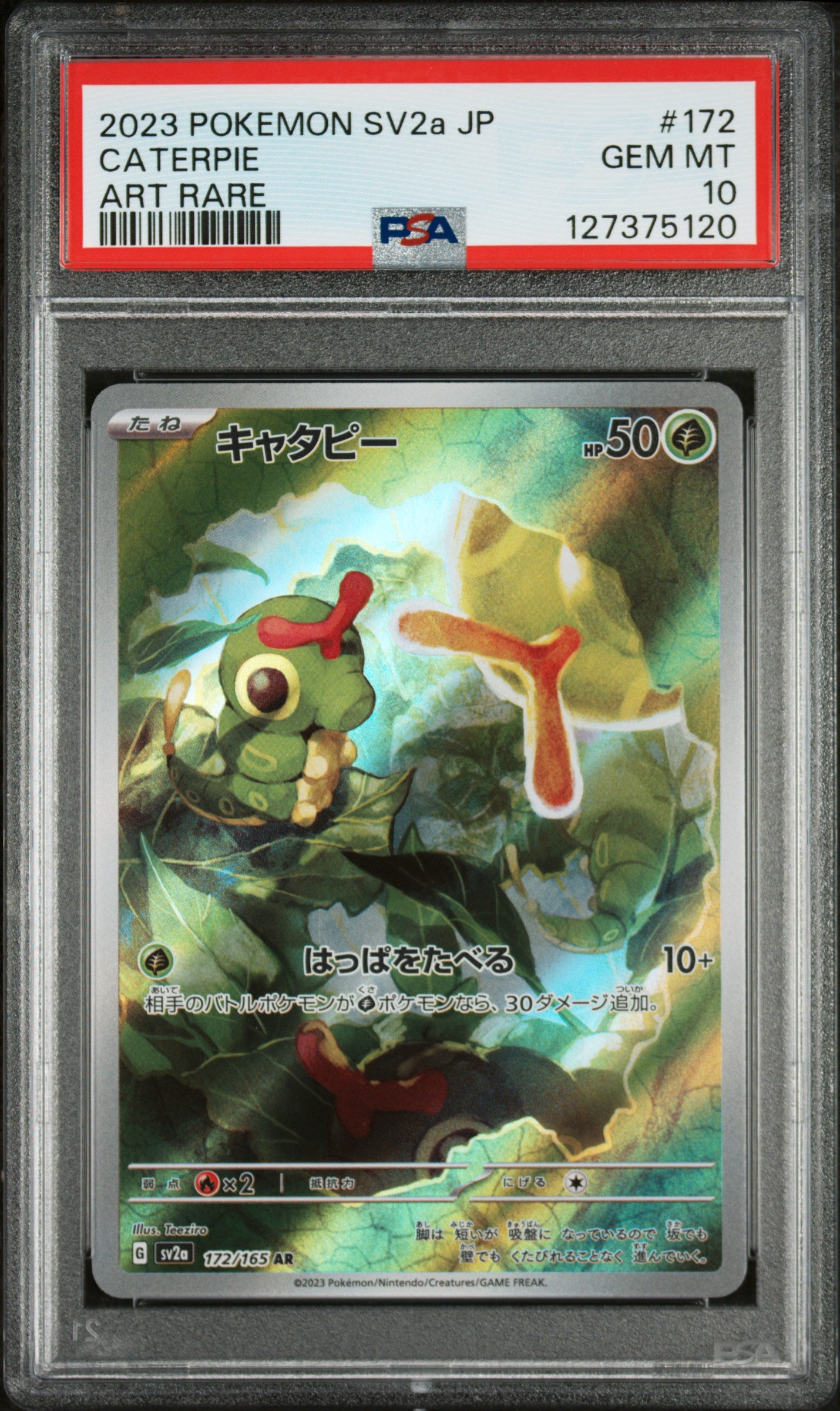 2023 Pokemon Japanese Sv2a-Pokemon Card 151 #172 Caterpie Art Rare PSA 10
