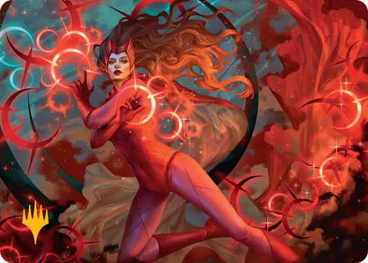 Scarlet Witch, Chaotic Avenger Art Card (Gold-Stamped Planeswalker Symbol)