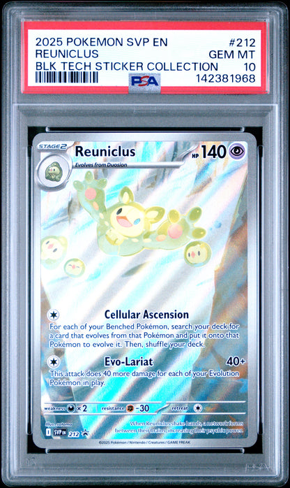 2025 Pokemon Svp En-Sv Black Star Promo #212 Reuniclus Blk PSA 10