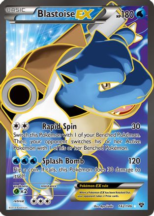 Blastoise EX (142 Full Art) 142/146 - XY Base Set Holofoil