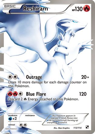 Reshiram (113 Full Art) - Black and White