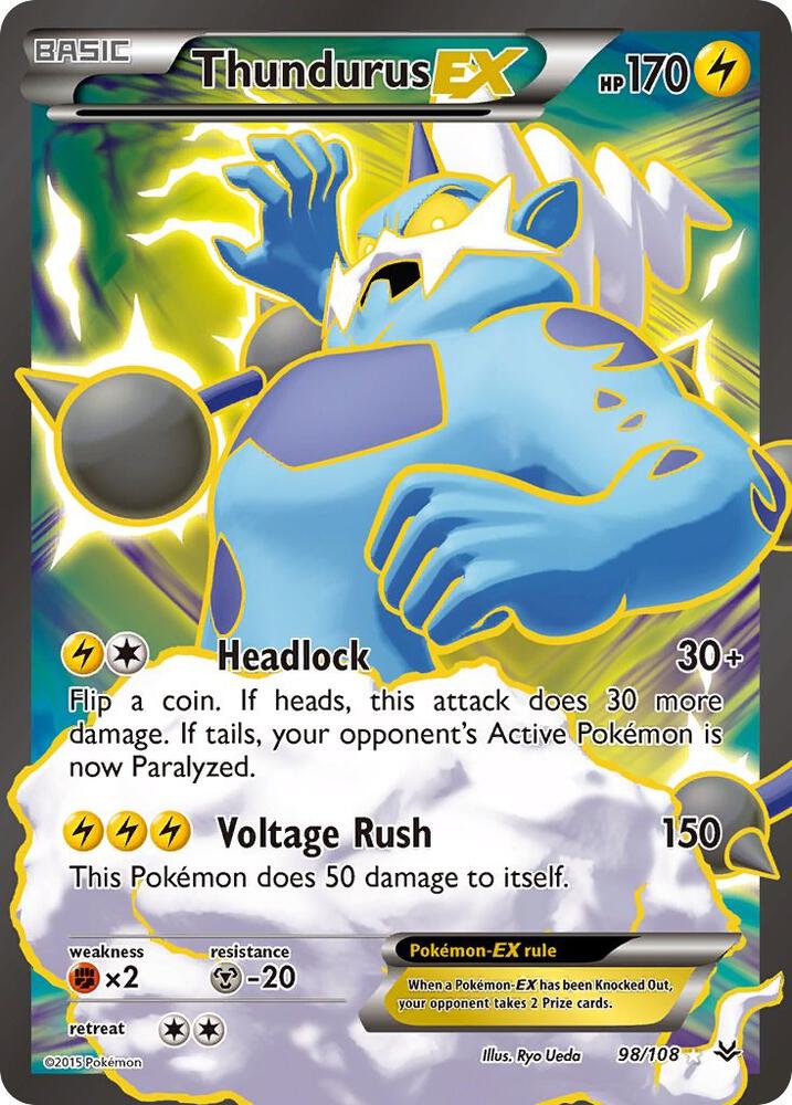 Thundurus EX (98 Full Art) - XY - Roaring Skies