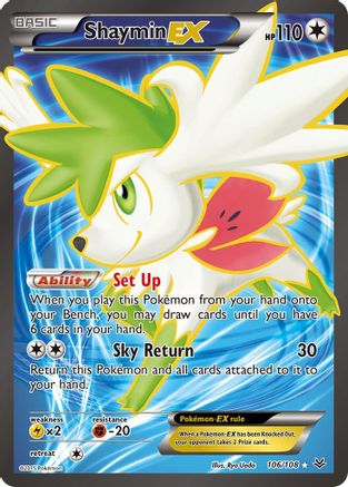 Shaymin EX (106 Full Art) 106/108 - XY  Roaring Skies Holofoil